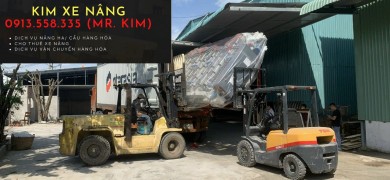 Thuê xe nâng rút hàng container tại An Phú, Bình Dương